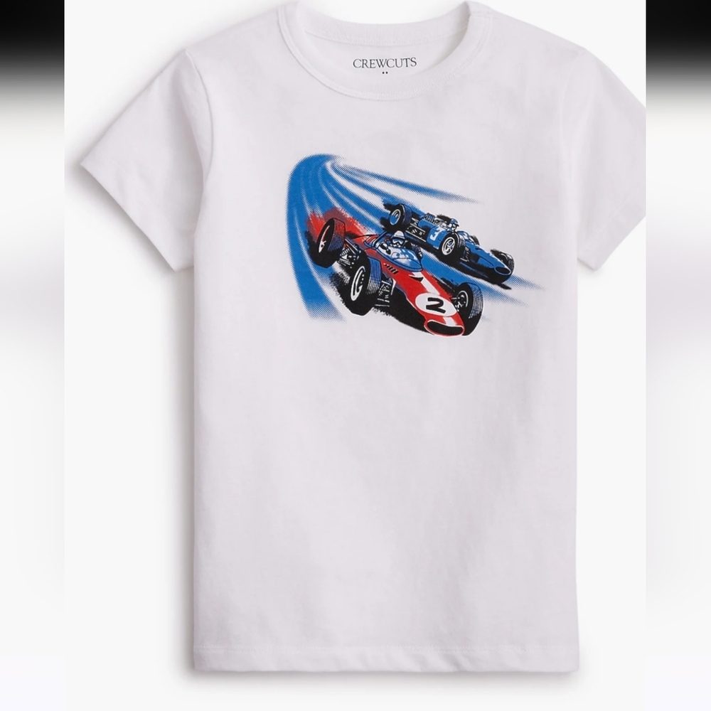J. Crew Crewcuts NWT Boys Race Car Graphic Tee Size XS (4-5)